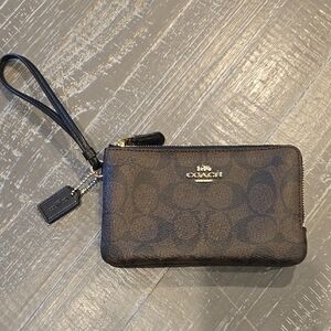 Coach Brown Wristlet